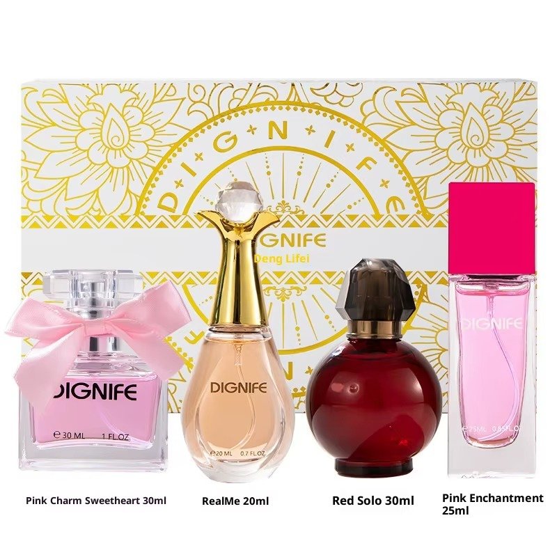 Exquisite Ladies Perfume Gift Set Fresh Long-Lasting Scent for Holiday Travel Luxury Fragrance Box