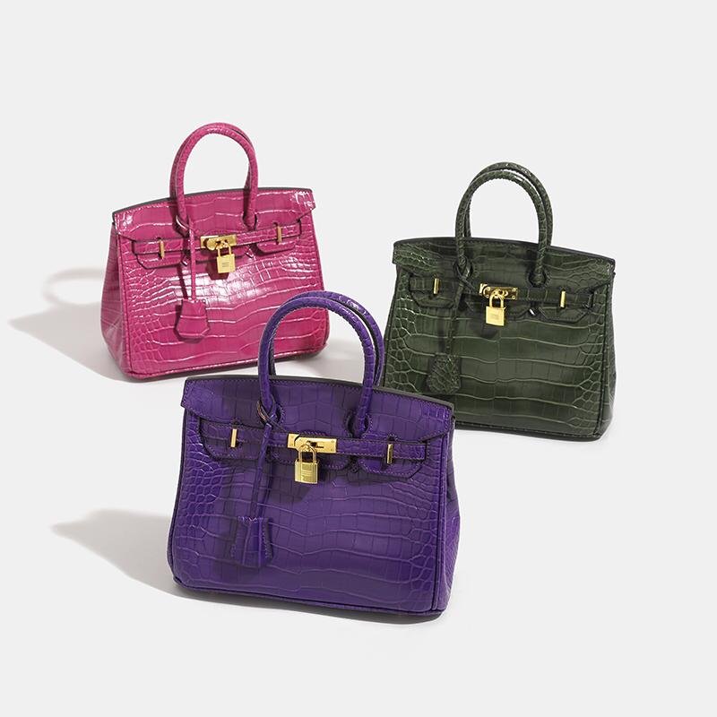 Classic Fashion Niche Crocodile-Pattern Single-ouldered slouch bag in 8 Different colour